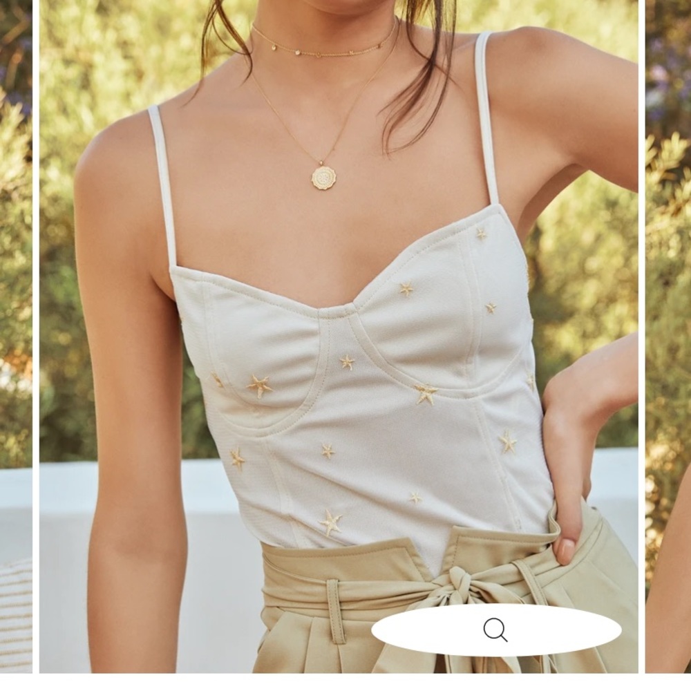 Starfish Wish Embroidered Bustier Bodysuit (VICI)